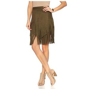Fringe Mini Skirt Suede 20w 2x